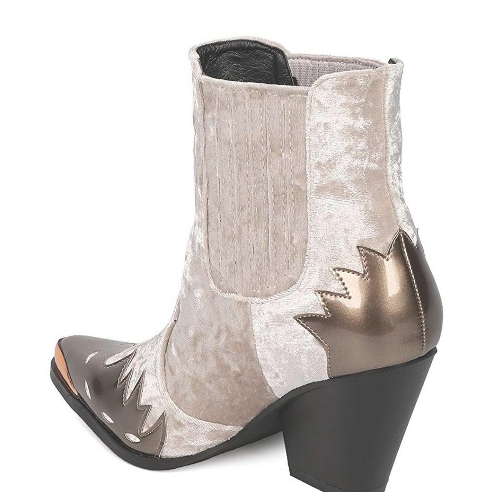 HANNIBAL Velvet Western Cowgirl Boots - Picture 5 of 6